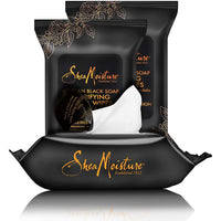 Thumbnail for Shea Moisture Makeup Remover Face Wipes, African Black Soap, With Tea Tree Oil & Calendula, Removes Makeup & Dirt to Clarify Oily Blemish Prone Skin, Pack of 2, 30 Wipes Per Pack
