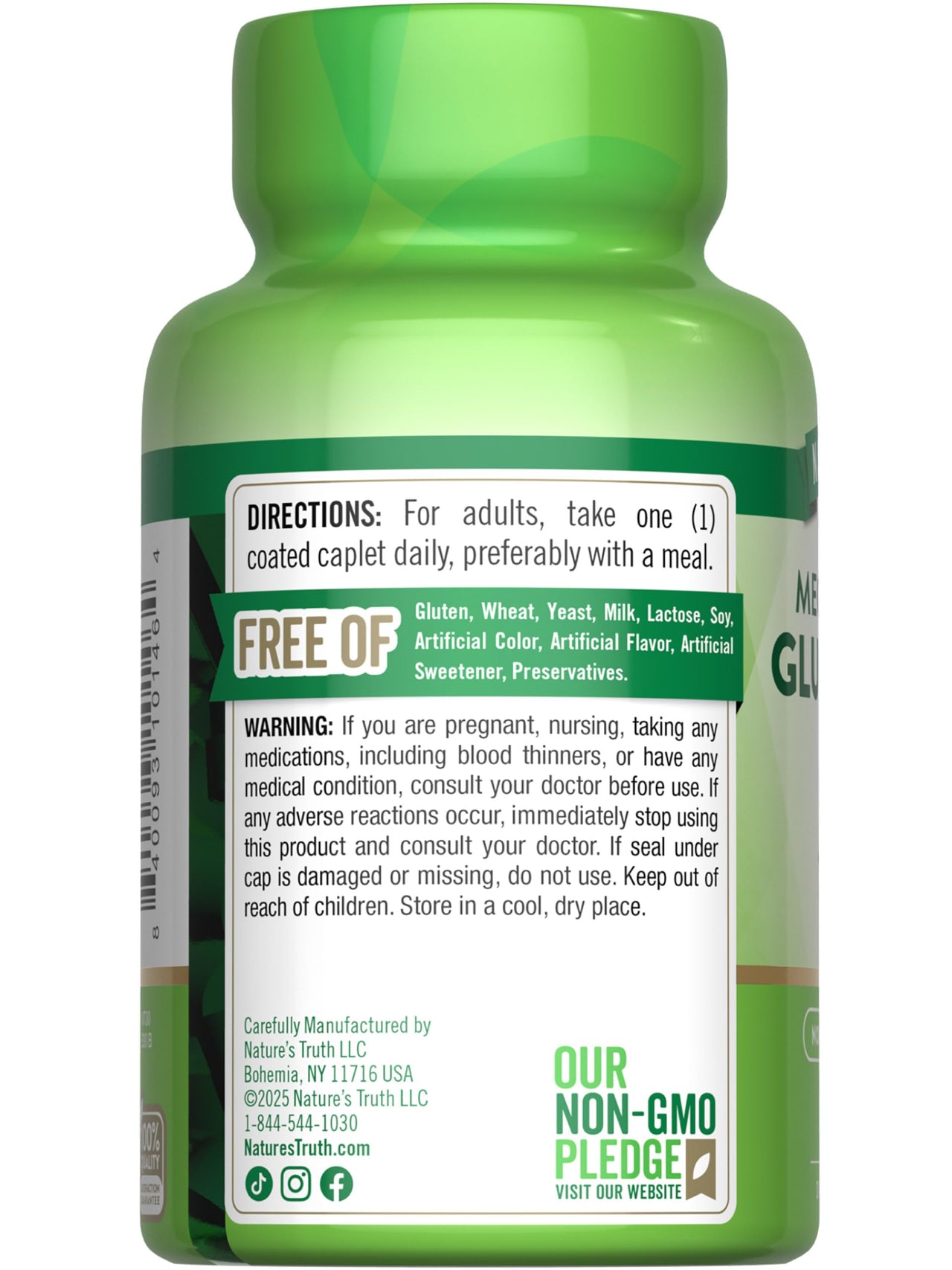Nature's Truth Glucosamine HCI 1500mg | 60 Caplets | Mega Strength | Non-GMO & Gluten Free Supplement