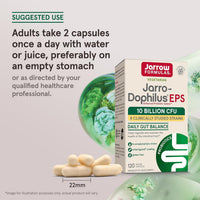 Thumbnail for Jarrow Formulas Jarro-Dophilus EPS - 5 Billion Organisms Per Serving - 120 Enteric Coated Veggie Caps, Multi-Strain Probiotic - Intestinal & Immune Health, 120 Count (Pack of 2)