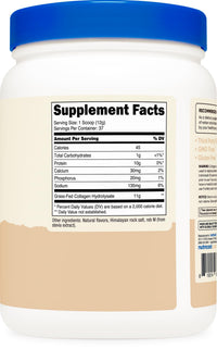Thumbnail for Nutricost Collagen Peptides Powder 1LB (454 G) (Vanilla) - Grass Fed Bovine Collagen Hydrolysate