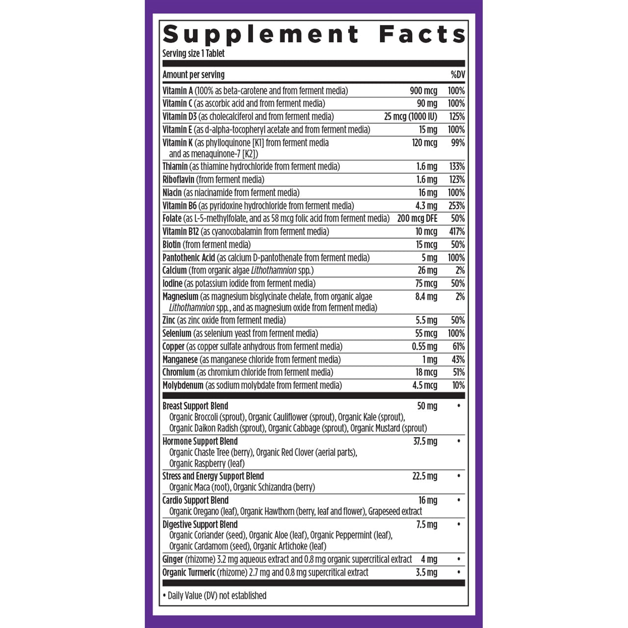 New Chapter Women’s Multivitamin 40+, extra B6 & B12, Biotin for Hair Growth, D3, Vit C, Zinc for Immune & Stress Support, Gentle on an Empty Stomach, One Daily, Non-GMO, Gluten-Free, 72 Tablets