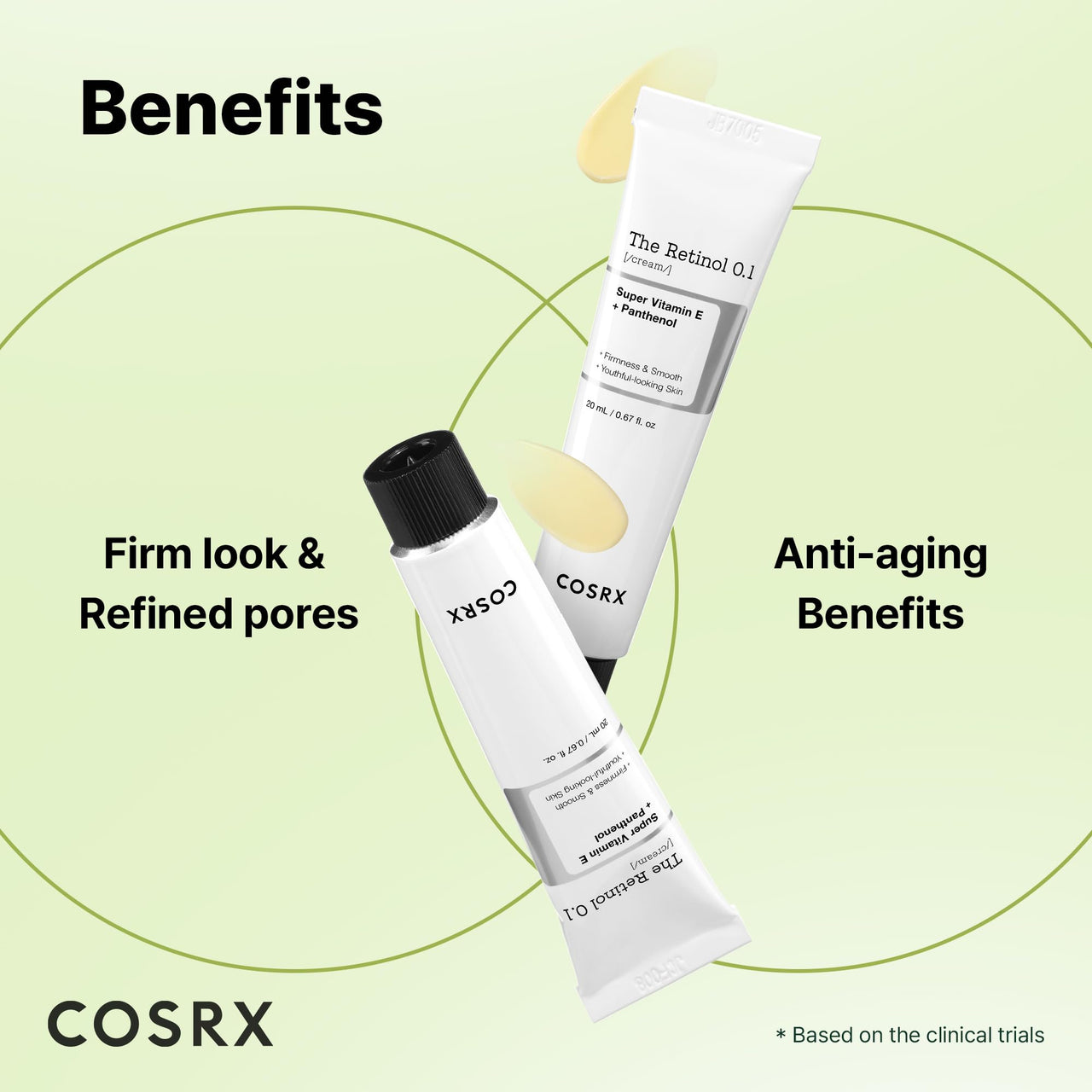COSRX Retinol 0.1% Cream, 0.67 Oz, Anti-aging Eye & Neck Cream with Retinoid Treatment to Firm Skin, Reduce Wrinkles, Fine Lines, Signs of Aging, Gentle Daily Korean Skin Care