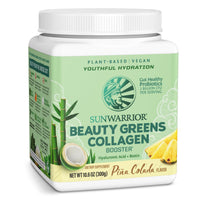 Thumbnail for Sunwarrior Vegan Beauty Greens Drink Plant-Based | Hyaluronic Acid Minerals Biotin Probiotics Non-GMO Soy Free Sugar Free Dairy Free Gluten Free | Pina Colada 25 Servings
