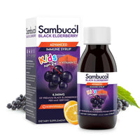 Thumbnail for Sambucol Black Elderberry Syrup for Kids - Elderberry Liquid with Vitamin C for Kids No Artificial Flavors, High Antioxidants, Daily Wellness Support, Berry Flavored - 4 Fl Oz