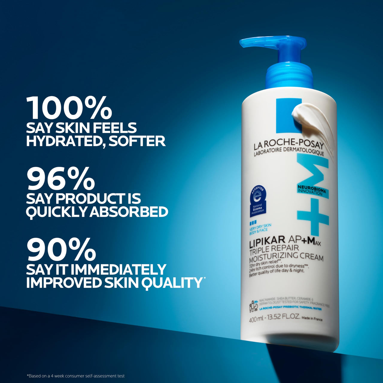 La Roche-Posay Lipikar AP+MAX Triple Repair Moisturizing Body Cream | Face & Body Lotion for Dry Skin with Shea Butter & Niacinamide | Gentle Moisturizer for Very Dry, Rough & Sensitive Skin, 400ml