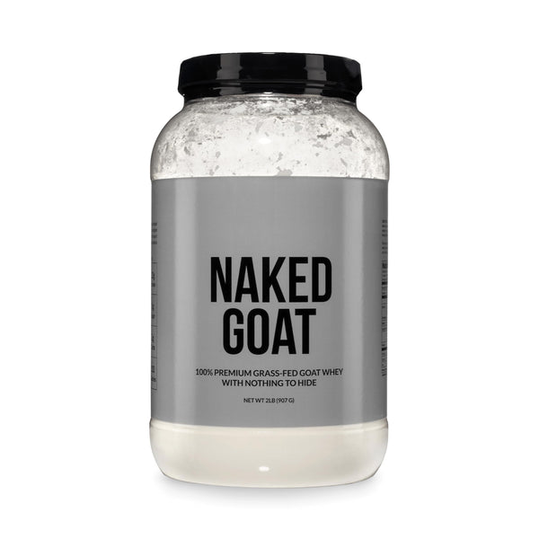 NAKED Goat - Pasture Fed Goat Whey Protein Powder from Small-Herd Wisconsin Dairies, 2Lb Bulk, GMO Free, Soy Free. Easy to Digest - All Natural - 23 Grams of Protein - 30 Servings