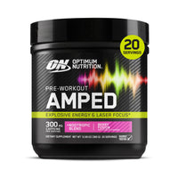Thumbnail for Optimum Nutrition Amped Pre-Workout, with Citrulline, Beta-Alanine, Nootropics and 300mg of Caffeine for Energy, Berry Fusion, 20 Servings (Packaging May Vary)