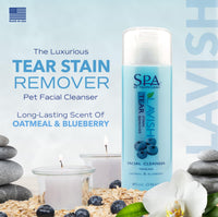 Thumbnail for TropiClean SPA Tear Stain Remover for Dogs | Blueberry Facial Shampoo | Odor Eliminator | Tearless | Whitening and Brightening | Made in USA | 8oz.