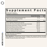 Thumbnail for Codeage Acid Defense+ Supplement - Marshmallow Root, DGL Licorice, Aloe Vera, Probiotics, Alginic Acid, Zinc-L-Carnosine, Mastic Gum, Okra Fruit - Digestion Support - Non-GMO - 90 Capsules