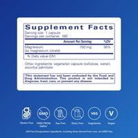 Thumbnail for Pure Encapsulations Magnesium (Citrate) - Supplement for Sleep, Heart Health, Cognitive Health, Bone Health, Energy, Muscles, and Metabolism* - with Premium Magnesium - 180 Capsules