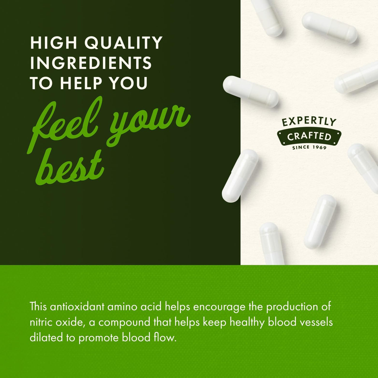 Swanson Amino Acid Super-Strength L-Arginine 850 Milligrams 90 Capsules