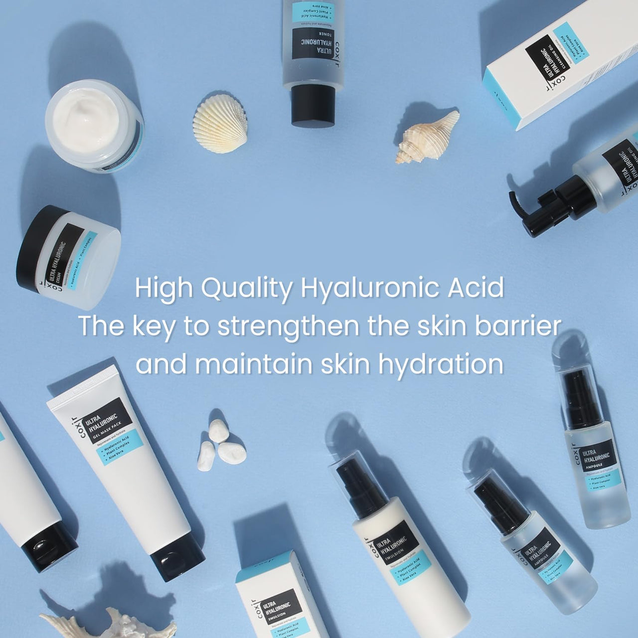coxir Ultra HYALURONIC Acid Toner | HYDRATION-14-Complex| Hydrating, Smoothing, Calming, Moisturizing, Paraben Free, Cruelty Free, Korean Skin Care [150ml/5.07 fl.oz.]
