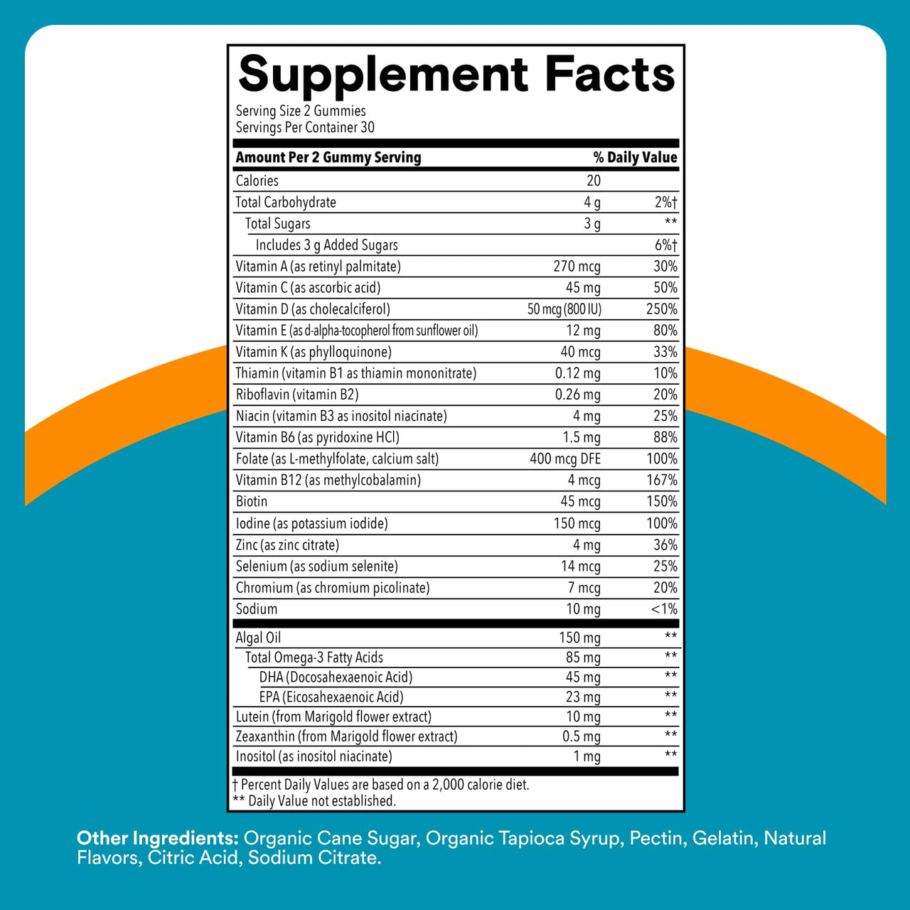 SmartyPants Teen Guy Multivitamin Gummies, Omega 3 (DHA/EPA), Vitamin D3, C, Vitamin B12, B6, A, K & Zinc, Folate, Gluten Free, Fruit Flavor, 60 Count (30 Day Supply)