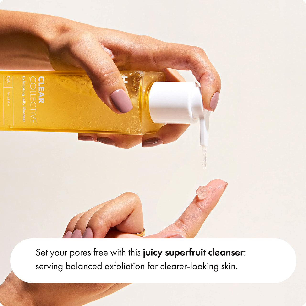 Hero Cosmetics Clear Collective Exfoliating Jelly Cleanser - Gentle Daily Foam Facial Cleanser, Removes Oil and Dead Skin, Fragrance and Paraben Free (5.07 fl oz)