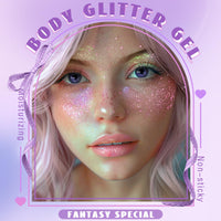 Thumbnail for HOSAILY Roll-on Holographic Body Glitter Gel for Face Hair, Chameleon Color Changing Glitter Gel Under Light, Chunky Mermaid Sequins Festival Party Rave Accessories Shimmer Makeup (Sparkling Pink)