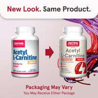 Thumbnail for Jarrow Formulas® Acetyl L-Carnitine 500 mg, Dietary Supplement, Amino Acid Support for Brain Health and Antioxidants, 120 Veggie Capsules, 120 Day Supply