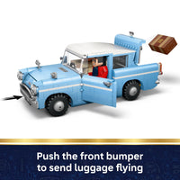 Thumbnail for LEGO Harry Potter Enchanted Flying Ford Anglia Car Building Toy for Boys & Girls - Book Shelf & Bedroom Decor for Ages 14+ - W/Harry, Ron, & Hedwig Minifigures - Gift Idea for Birthdays - 76470