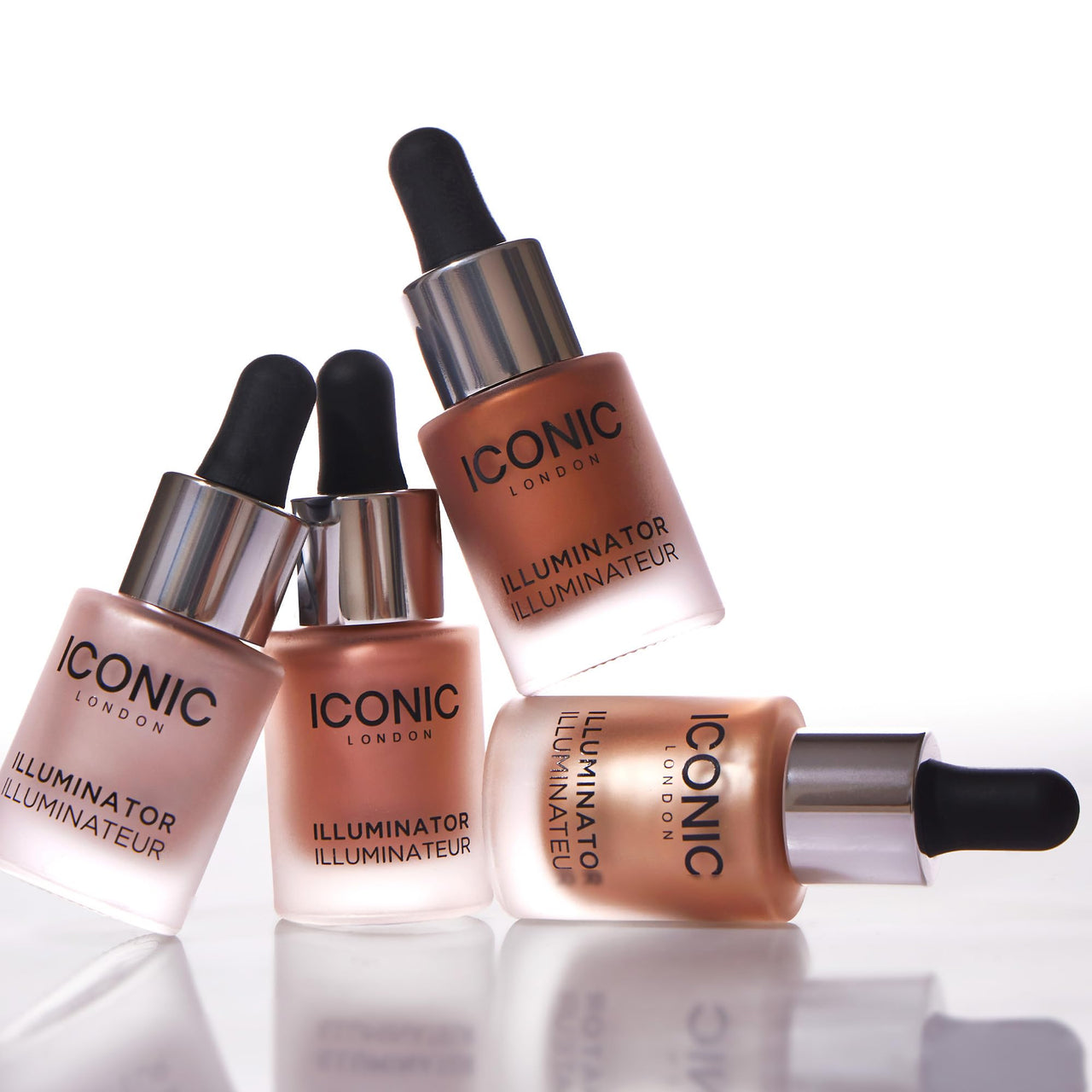 ICONIC LONDON Illuminator | Liquid Highlighting Drops for a Radiant Glow, Cruelty-Free, Vegan Makeup, Blush (Peachy Rose) 0.45 Fl oz