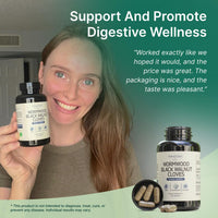Thumbnail for VINATURA Wormwood Black Walnut Clove Capsules - Cleanse, Detox, Intestinal Guard Formula Supplement for Humans, with Wormwood herb, Black Walnut Extract Combination, 60 Capsules