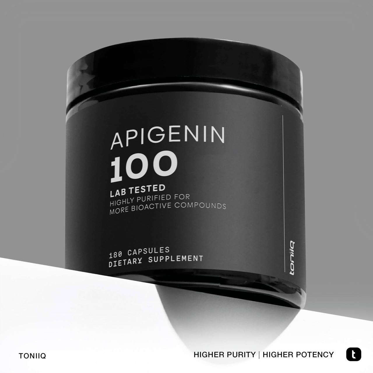 Toniiq Ultra High Strength Apigenin - 100mg Concentrated Formula - 98%+ Highly Purified - 180 Vegetarian Capsules