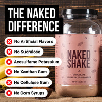 Thumbnail for NAKED Shake - Chocolate Protein Powder - Plant Based Protein Shake with Mct Oil, NSF Certified, Gluten-Free, Soy-Free, No Gmos Or Artificial Sweeteners - 30 Servings