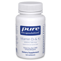 Thumbnail for Pure Encapsulations Vitamin D3 & K2 - Bone & Vascular Health Support - Immune Function* - Gluten Free - Non-GMO - 120 Capsules