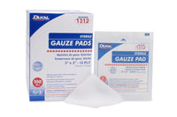 Thumbnail for Dukal Sterile Gauze Pads, 100% Woven Cotton and Individually Wrapped, 3