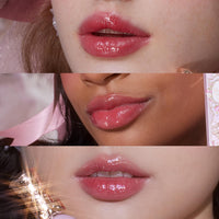 Thumbnail for Flower Knows Violet Strawberry Rococo Glowy Lip Gloss,Moisturizing Shimmery Hot Pink Plumping Lip Oil,Hydrating Lip Tint for Girls&Women,Vegan & Cruelty-Free,0.12 Fl Oz(G02 Rasberry Booze)