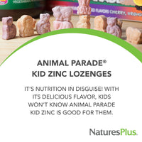 Thumbnail for NaturesPlus Animal Parade KidZinc, Tangerine Flavor - 90 Animal-Shaped Lozenges - Organically Chelated Zinc - Vegan, Gluten Free - 90 Servings