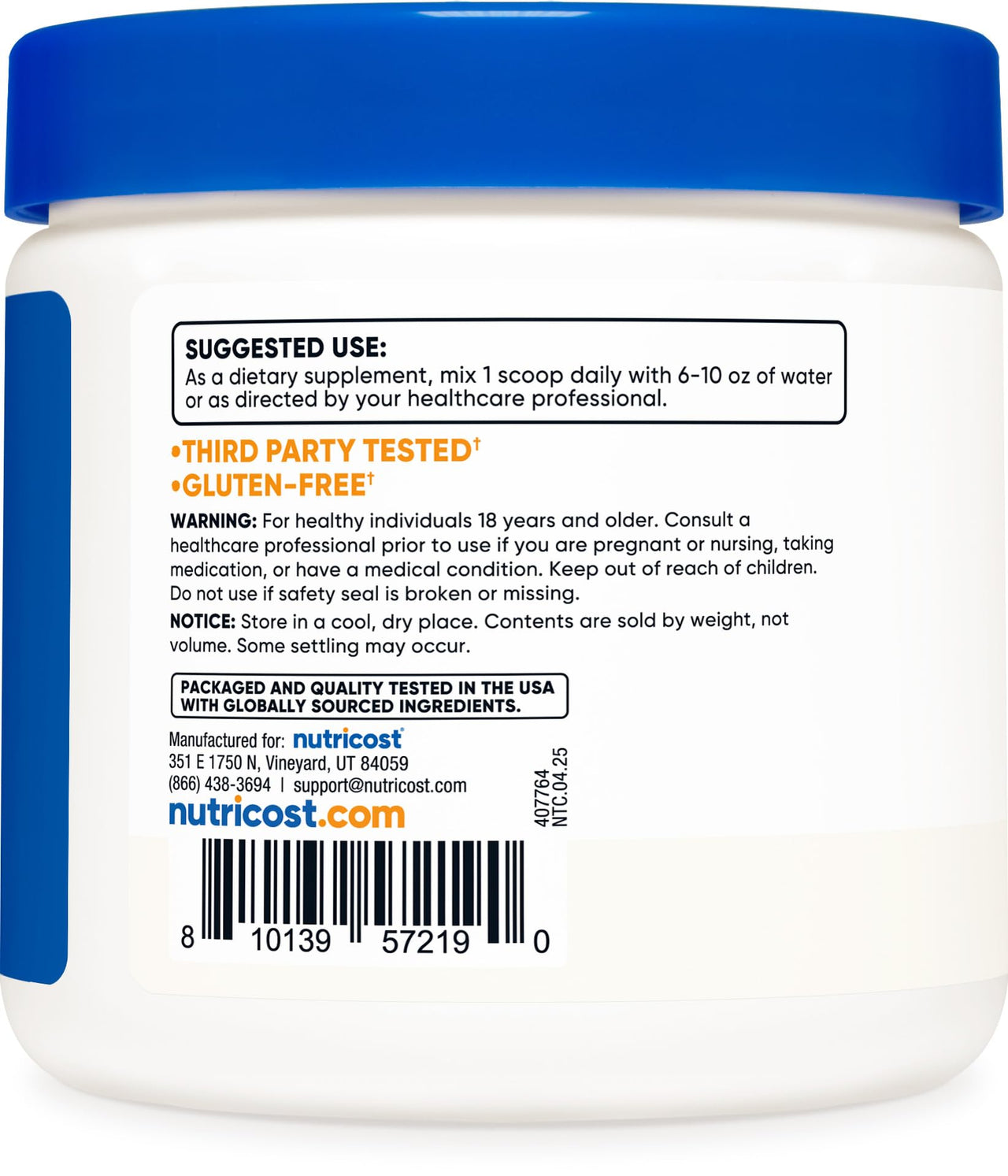 Nutricost L-Theanine Powder 100 Grams - Gluten Free & Non-GMO