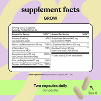 Thumbnail for Lemme Grow Hair Growth Supplement for Women, Clinically Proven Keratin Complex for Visibly Thicker Hair and Scalp Coverage, Reduced Shedding, Nourish Thinning Hair - 1 Month Supply