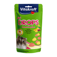 Thumbnail for Vitakraft Mini Drops Cherry Banana Treats for Hamsters Rats Mice and Small Pets - Wholesome Small Animal Snacks with Real Fruit Flavor and Nutrient-Rich Goodness - 2.5 Ounce Pack