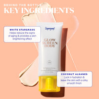 Thumbnail for Supergoop! Glowscreen Body SPF 40 PA+++, 3.4 fl oz - Body Lotion + Broad Spectrum Sunscreen with Subtle Shimmer - Adds Instant Glow & Hydration - Contains White Stargrass & Coconut Alkanes