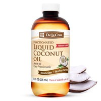Thumbnail for De La Cruz Fractionated Liquid Coconut Oil - Liquid Coconut Oil for Skin and Hair - Natural Moisturizer for Skin and Hair - 8 FL OZ