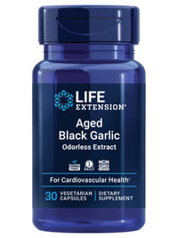 Thumbnail for Life Extension Aged Black Garlic, Heart Health Support Supplement, Blood Pressure Health Support, Cholesterol Health Support, Once-Daily, Gluten Free, Vegetarian, Non-GMO, 30 Capsules