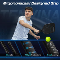 Thumbnail for TENVINA Pickleball Paddles, Multi-Layer T700SC Textured Carbon Fiber Pickleball Paddle, 4-Types of Shapes and Thicknesses, Strong Spin & Power Surface of USAPA Approved Pickle Ball Paddle