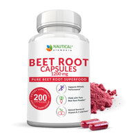 Thumbnail for Beet Root Capsules - 1200mg Per Serving - 200 Beet Root Powder Capsules - Beetroot Powder Supports Blood Pressure, Athletic Performance, Digestive, Immune System (Pure, Non-GMO & Gluten Free