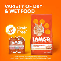 Thumbnail for IAMS Perfect Portions Sensitive Digestion & Skin Wet Cat Food Pate, Adult Grain Free Pate, Turkey Recipes, (24) 2.6 oz. Twin-Pack Trays