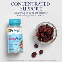 Thumbnail for SOLARAY CranActin Cranberry Extract 400 mg - Cranberry Supplements for Women and Men - Bladder and Urinary Tract Health Support with Vitamin C - Vegan, 60-Day Guarantee (60 CT)