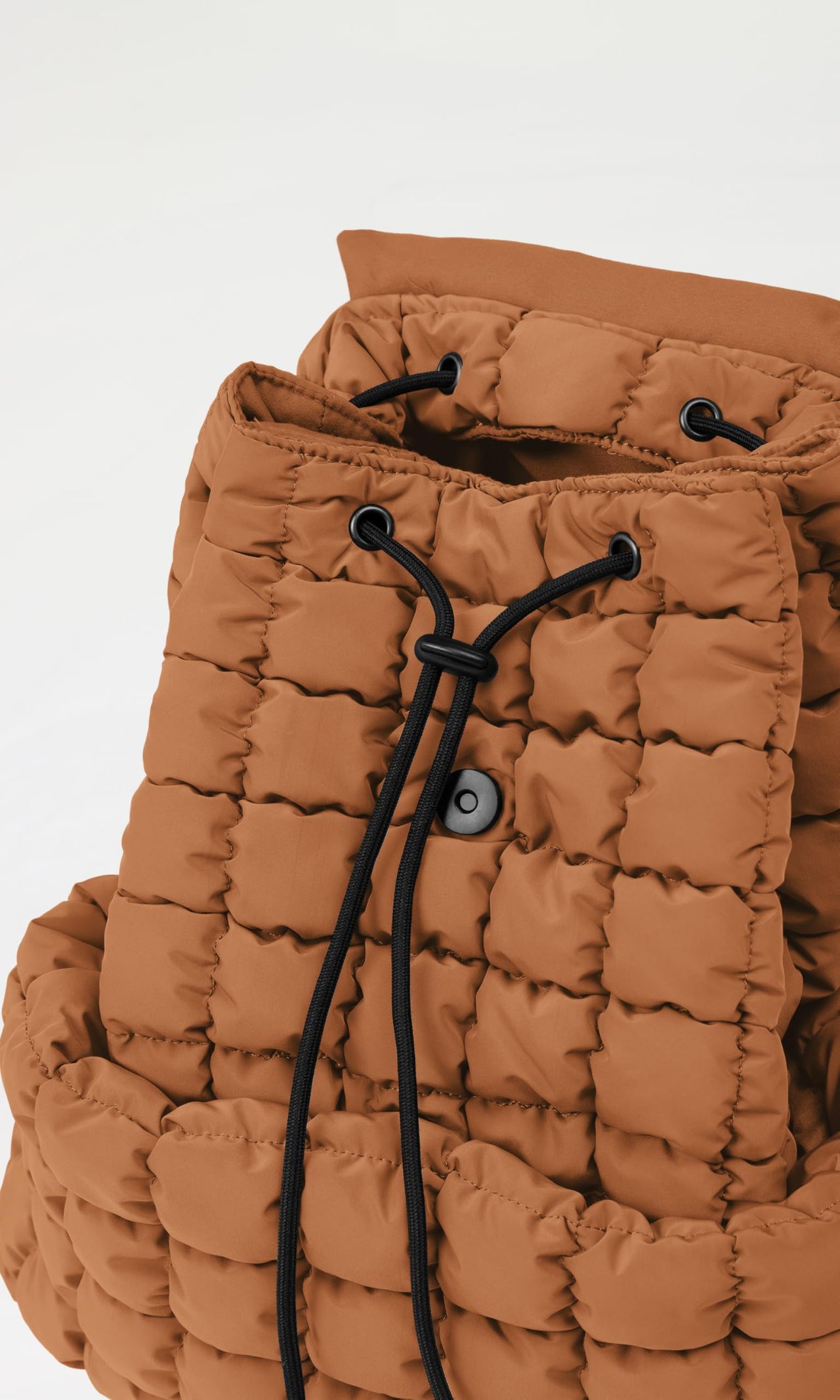 ODODOS Quilted Backpack 2.0 for Women Lightweight Puffer Hiker Pack Drawstring Padding Travel Gym Bag, Glazed Ginger