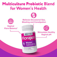 Thumbnail for Florajen Womenâ€™s Vaginal Probiotic - Gut Health, Vaginal pH Balance, & Constipation Relief - Multi-Strain Formula with Lactobacillus - Refrigerated for Potency - 60 Capsules