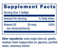 Thumbnail for Life Extension Vitamin D3 25 mcg (1000 IU), Immune System Support, Bone Health, Whole-Body Health, Value Size, Gluten-Free, Non-GMO, 250 softgels