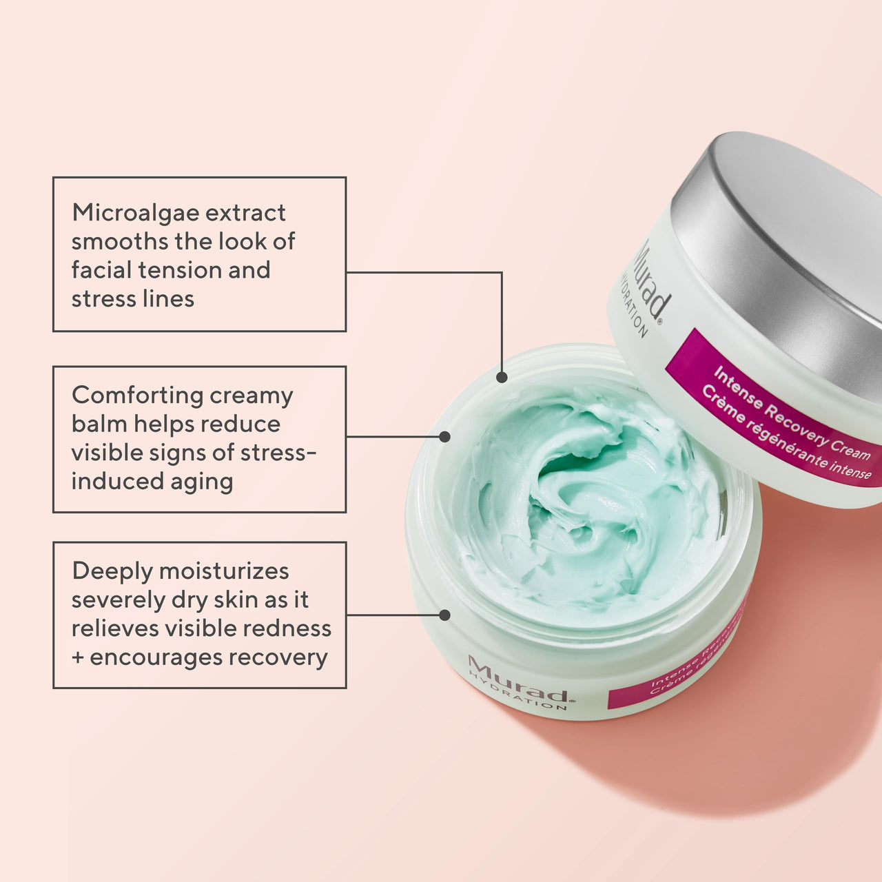 Murad Intense Recovery Cream – Shea Butter, Mirabilis Jalapa and Microalgae Face & Eye Cream to Soothe Redness and Treat Severely Dry, Stressed, Aging, and Damaged Skin – 1.7 Fl Oz