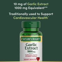 Thumbnail for Nature’s Bounty Garlic Extract, Herbal Supplement, Supports Circulatory Function, 1000mg, 100 Rapid Release Softgels