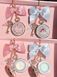 Thumbnail for Flower Knows Bunny Garden Lip Balm & Bag Charm, Blue Keychain Balm