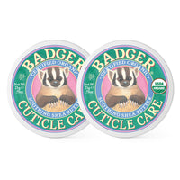Thumbnail for Badger Cuticle Care, 100% Organic Cuticle Cream for Natural Nail Care, Soothe & Restore Dry & Splitting Cuticles, Rich Shea Butter, Light Citrus Scent, .75oz Tin, 2-Pack