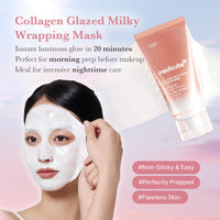 Thumbnail for medicube Wrapping Mask Collagen Glazed Milky Glow Daytime Peel Off Mask | Quick and Easy Care with Glutathione, Niacinamide for Plumped, Hydrated & Smooth Skin | Korean Skin Care, 2.53 fl.oz