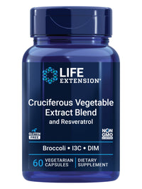 Thumbnail for Life Extension Cruciferous Vegetable Extract & Resveratrol, Broccoli, Cabbage, resveratrol, Supports Cellular Protection, Gluten-Free, Non-GMO, Vegetarian, 60 Capsules