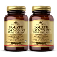 Thumbnail for Solgar Folate 1,333 mcg DFE (Folic Acid 800 mcg) - 250 Tablets, Pack of 2 - Prenatal Support - Non-GMO, Vegan, Gluten Free, Dairy Free, Kosher, Halal - 500 Total Servings