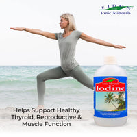 Thumbnail for Eidon Ionic Minerals Potassium Iodide Supplement - Liquid Iodine Drops, Supports Energy Levels and Thyroid Health, Bioavailable, No Additives or Preservatives - Potassium Iodide Drops, 18 oz